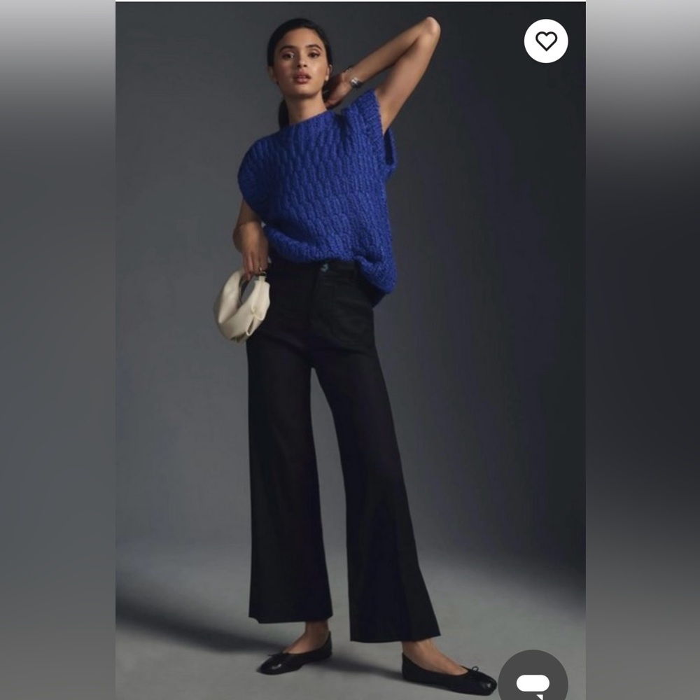 Anthropologie Maeve Colette beachy linen crop wide leg pants size 4